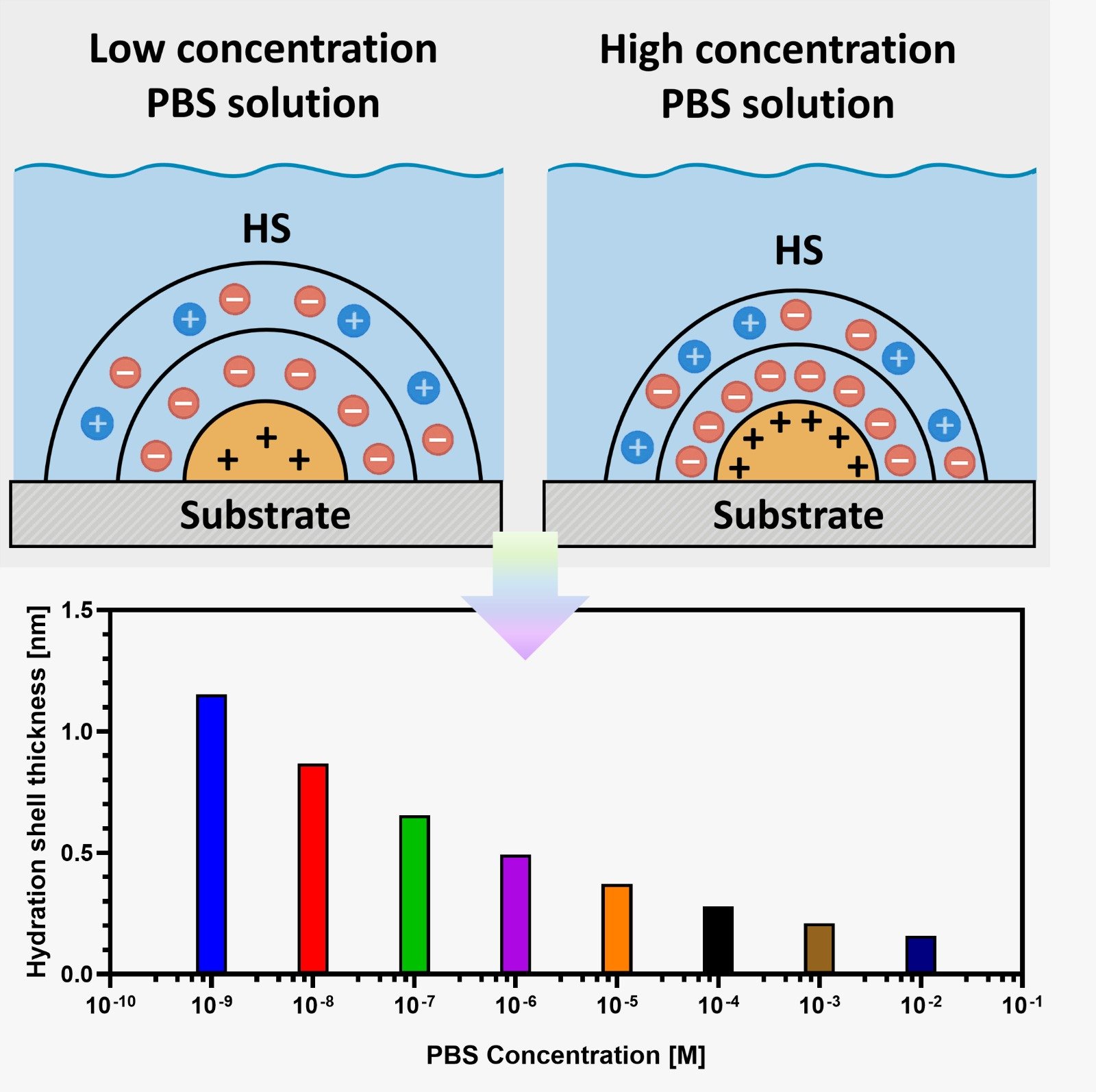 Nanoplasmonics Reveal Ionic-Strength-Driven Hydration of Nanoparticles